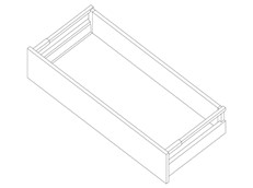 Remove cutout to bottom drawer on floor model
