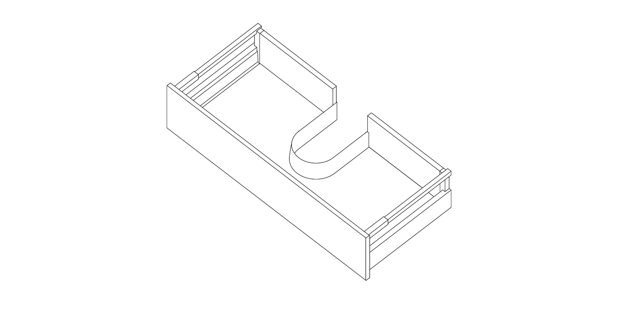 Add cutout to bottom drawer on wall hung model