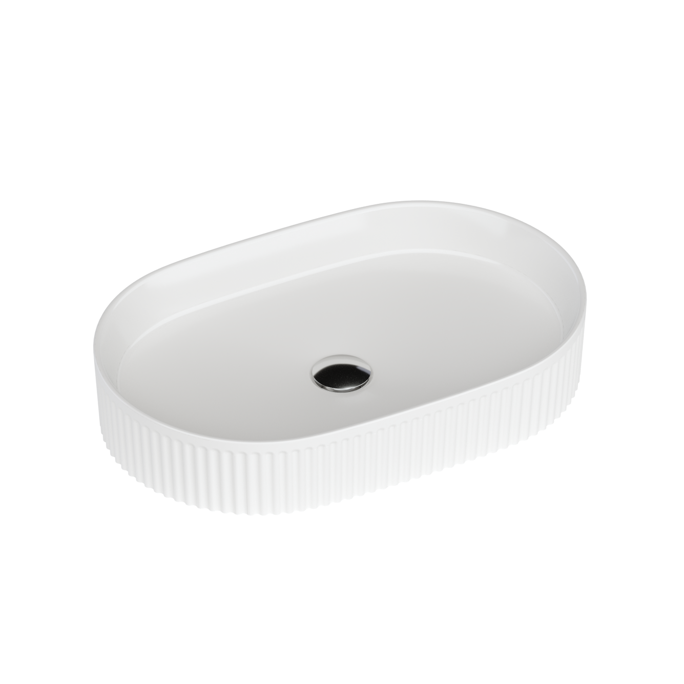 Pill Fluted White Gloss