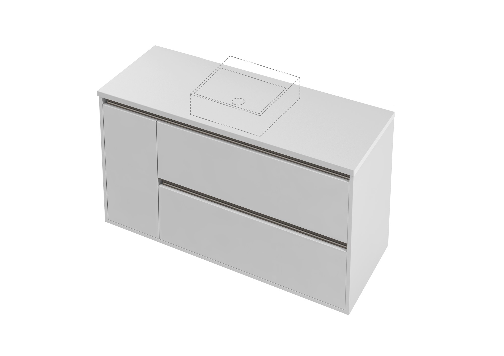 1 Door - 2 Drawer Right