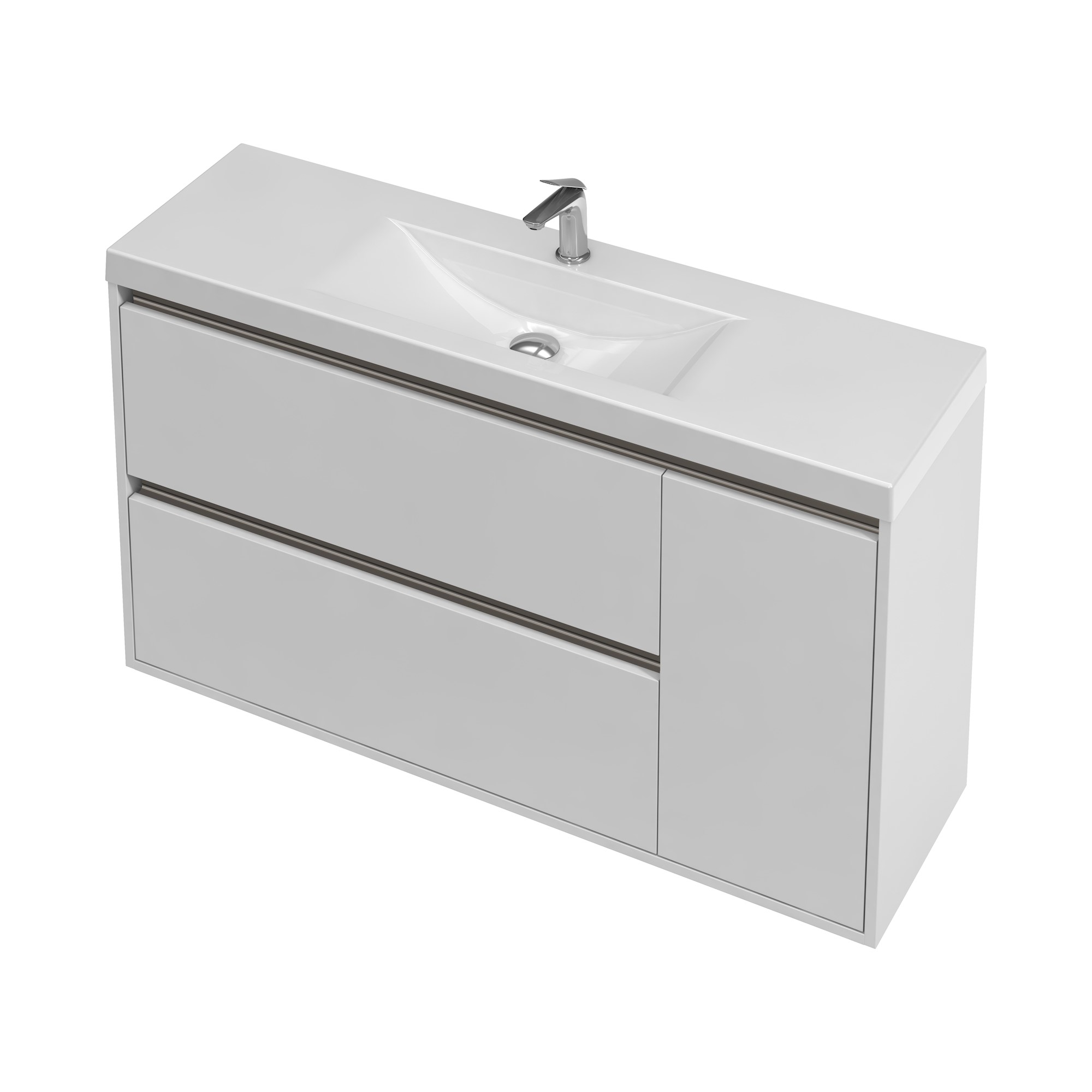 1 Door - 2 Drawer Left