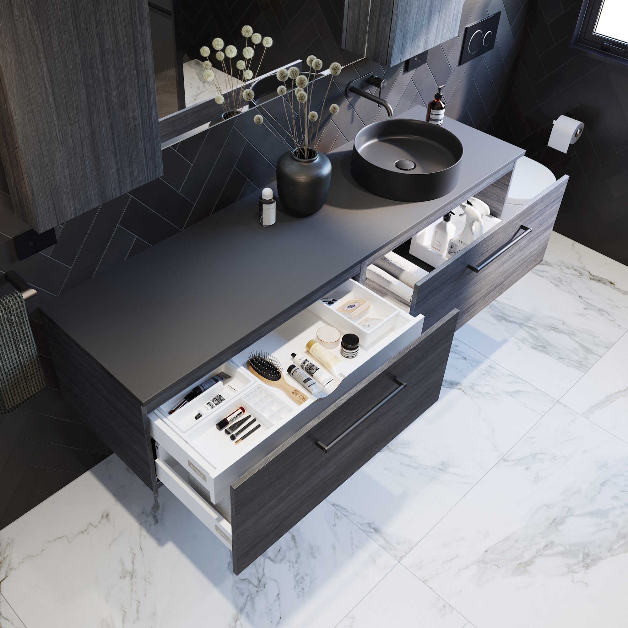 Ivy 50 Wall-Hung Bathroom Benchtop Vanity | St Michel | St Michel ...