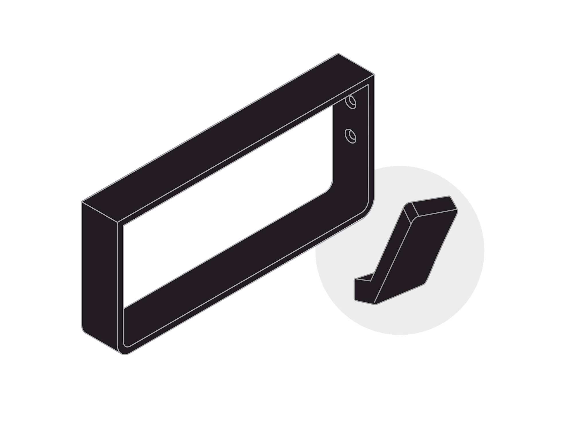 Towel Rail - Black