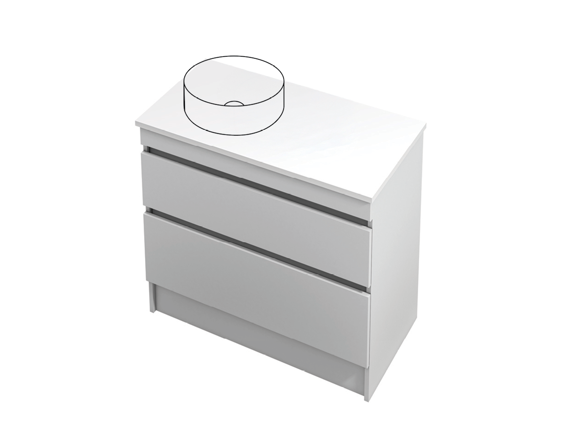 Lulu 46 - 900L Floor - 2 Drawer