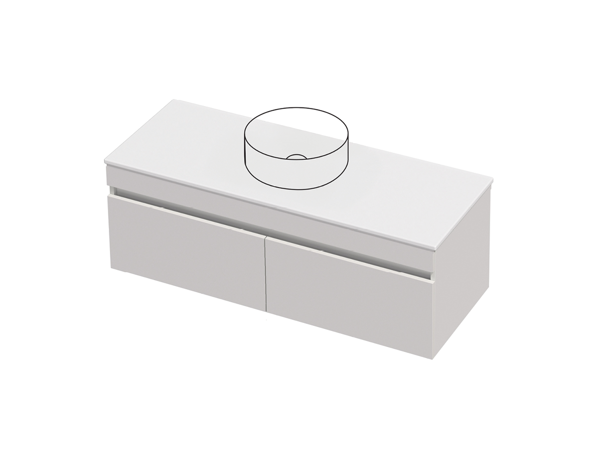 Lulu 46 - 1200 Wall - 2 Drawer (Side by Side)