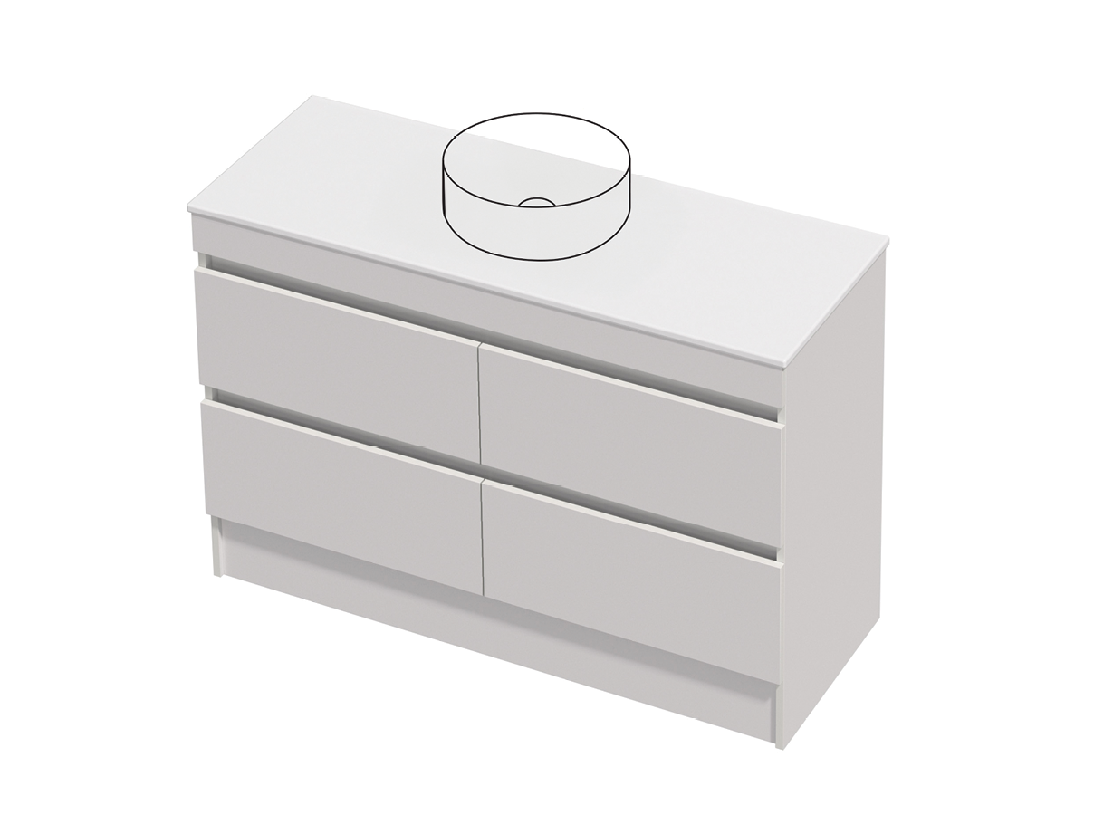 Lulu 46 - 1200 Floor - 4 Drawer