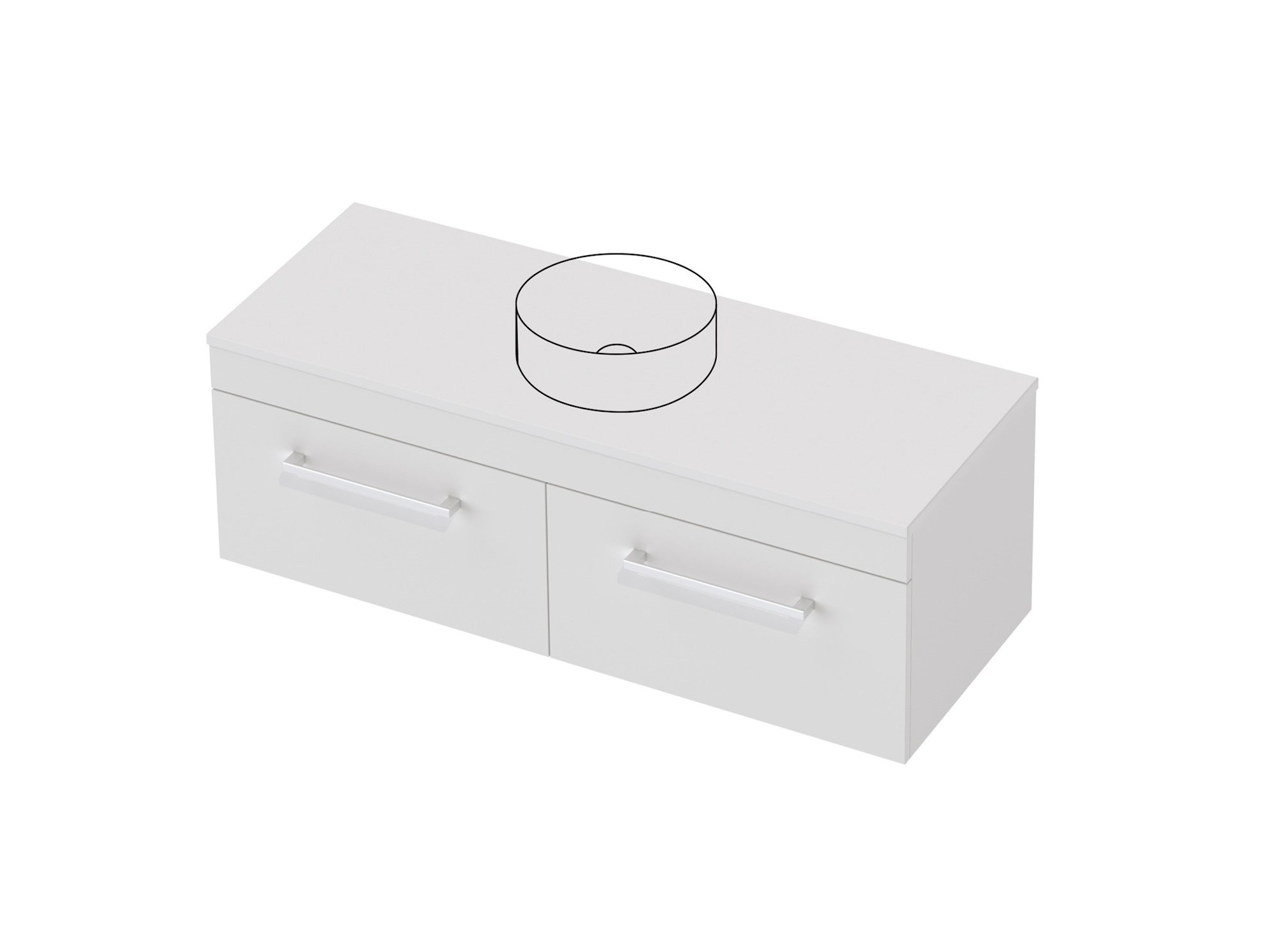 Riva Classic 46 - 1200 Wall - 2 Drawer (Side by Side)