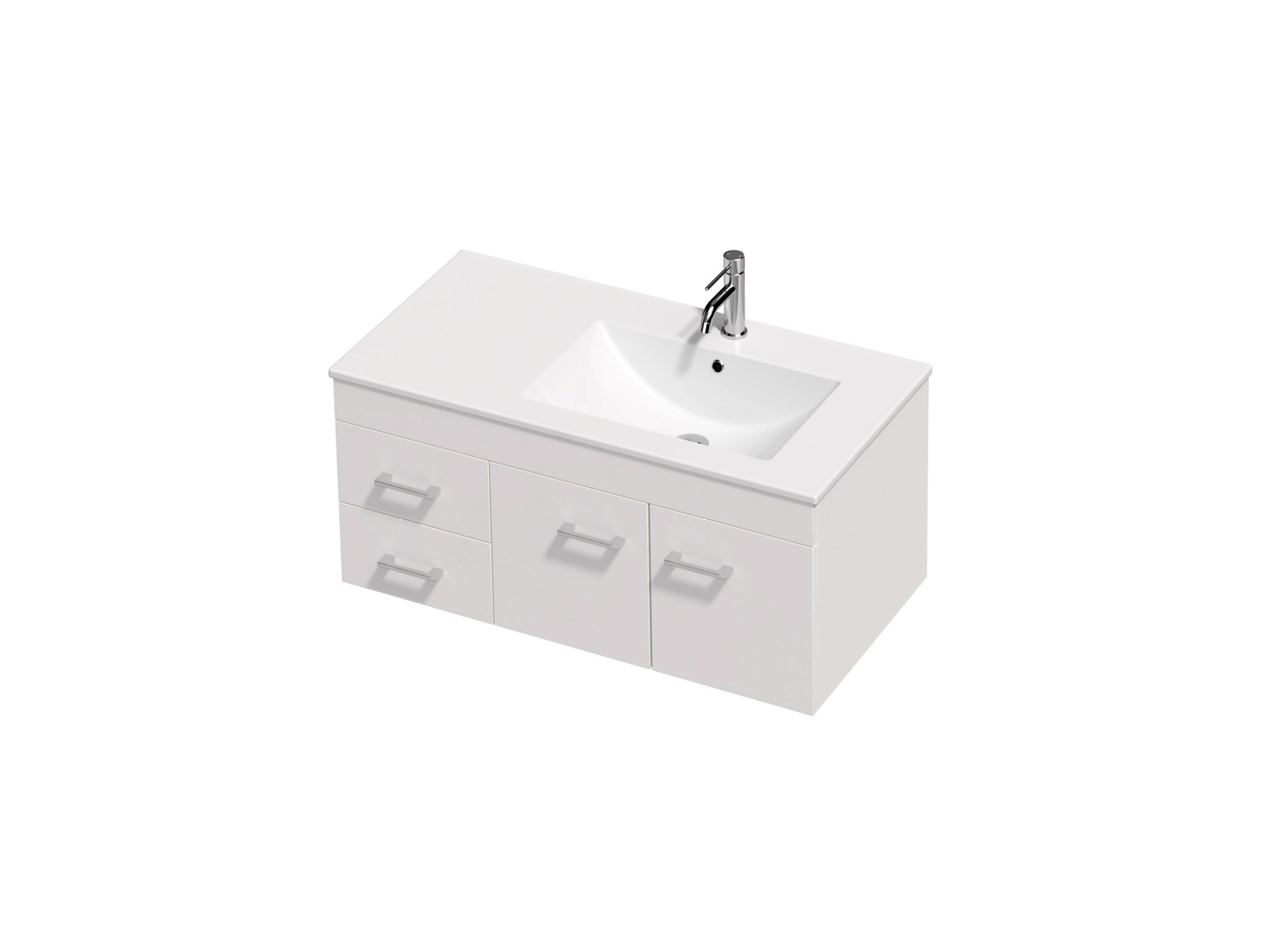 Riko 46 - 900R - Wall - 2 Door 2 Drawer Left