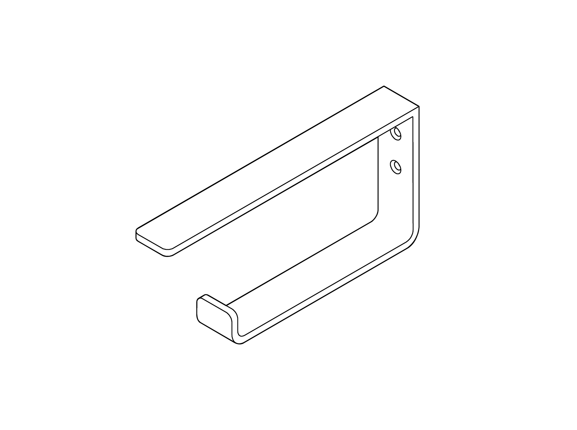 Toilet Paper/Towel Rail - White (Essentials)