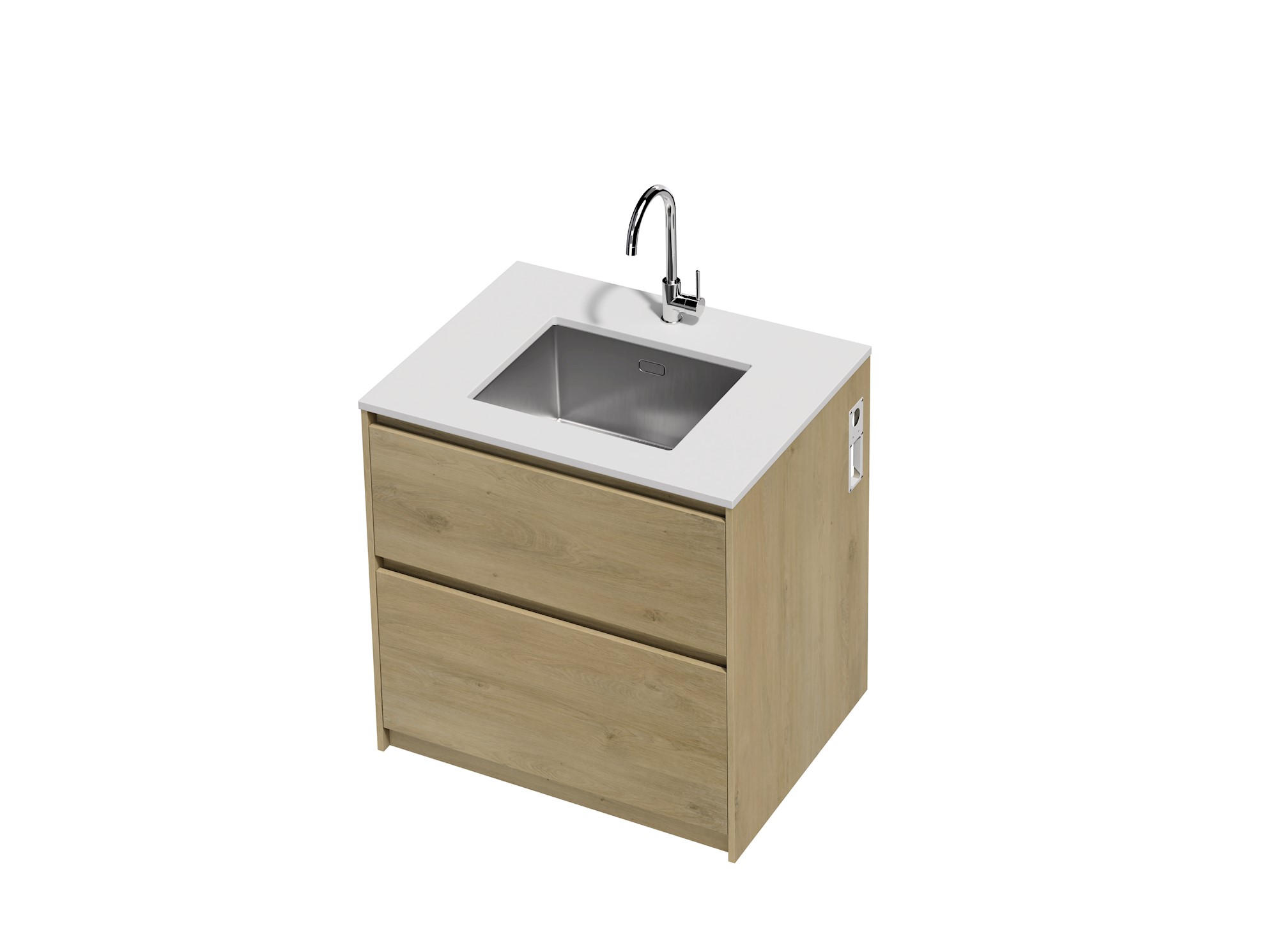 Mako 70 Laundry Cabinet 900 Floor - 2 Drawer