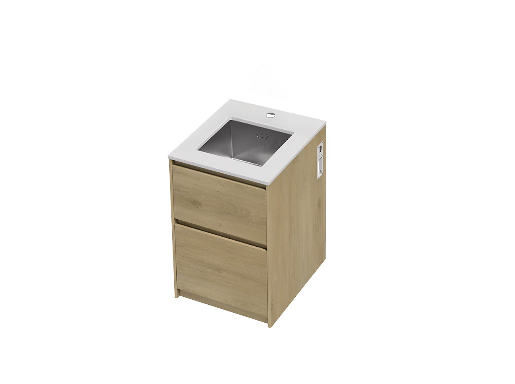 Mako 70 Laundry Cabinet - 600 Floor - 2 Drawer
