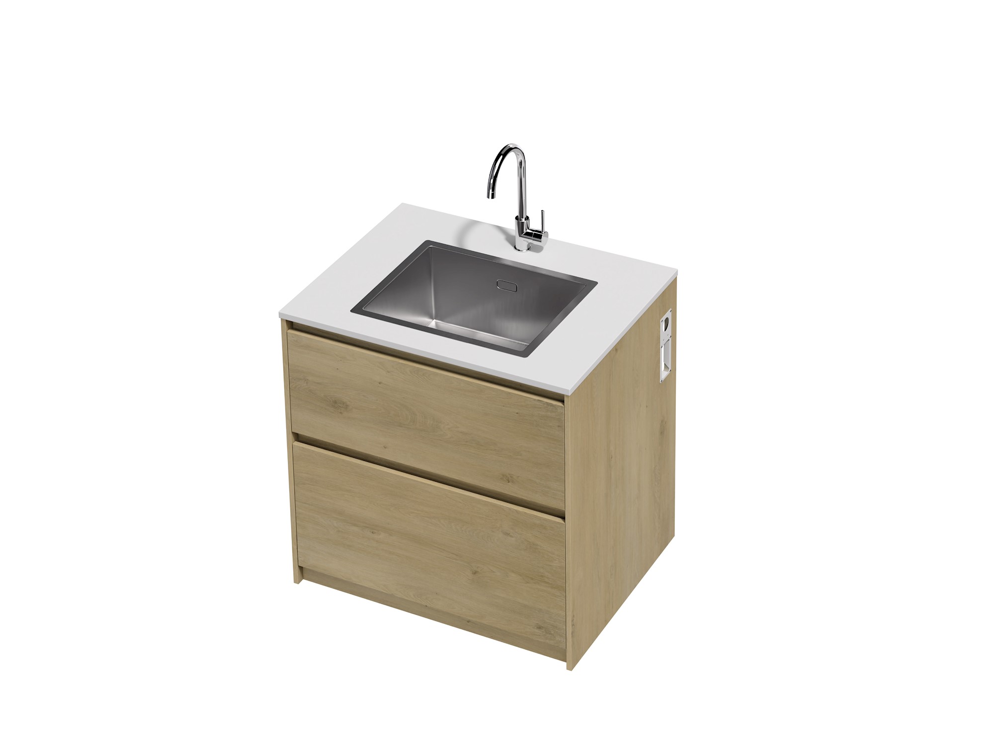 Mako 70 Laundry Cabinet - 900 Floor - 2 Drawer