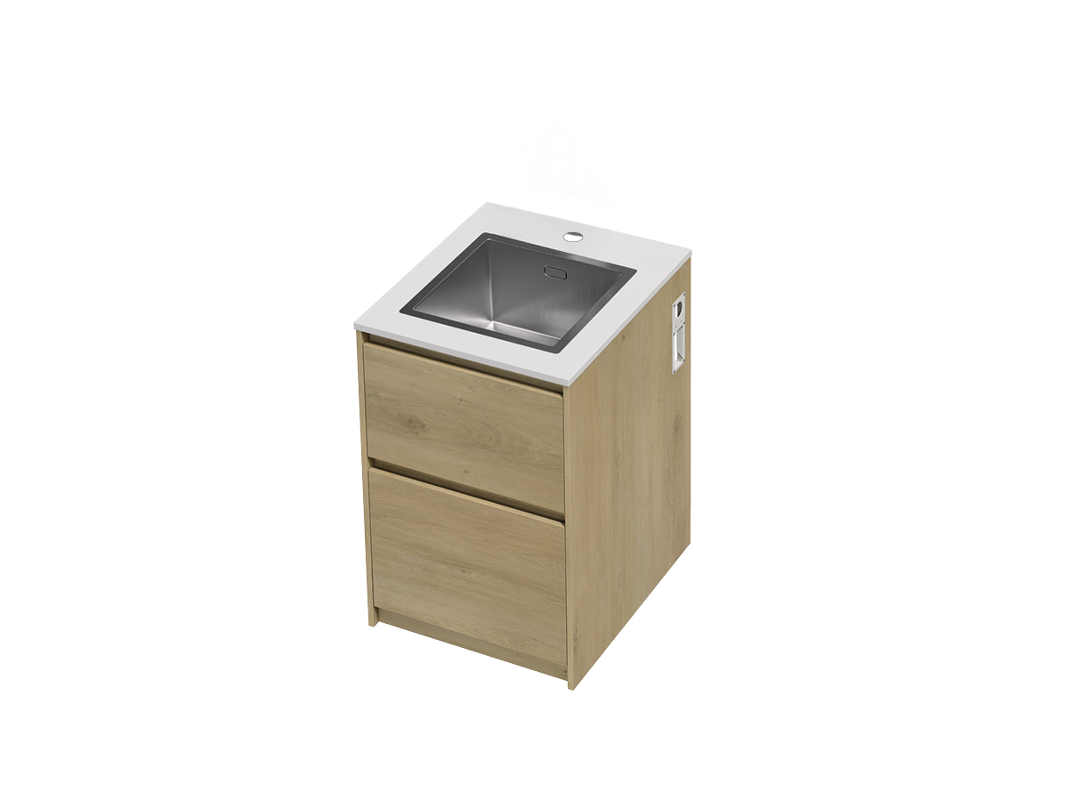 Mako 70 Laundry Cabinet - 600 Floor - 2 Drawer