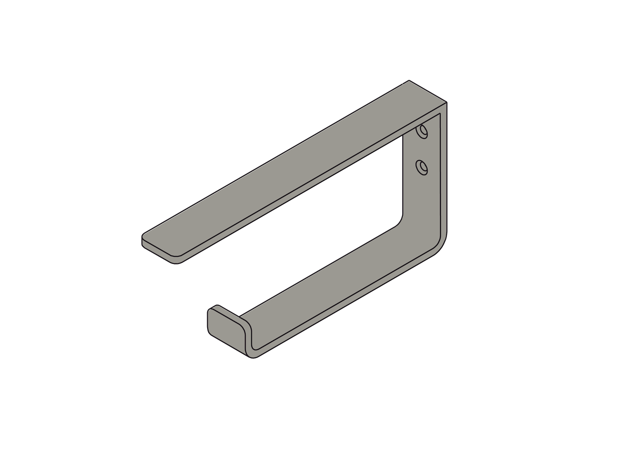 Toilet Paper/Towel Rail - Brushed Nickel (Essentials)
