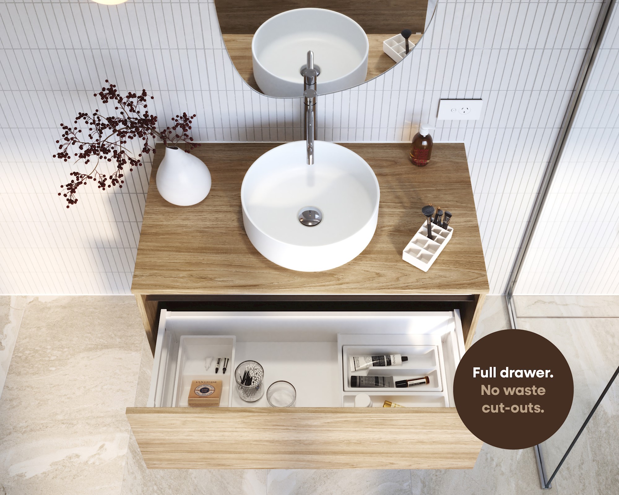 City 50 Benchtop Drawer Spacer Saver