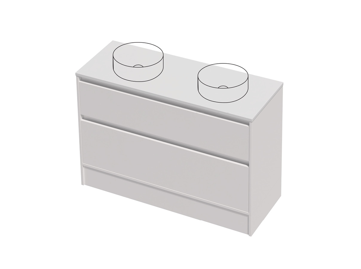 City Lite 46 - 1200DB Floor - 2 Drawer