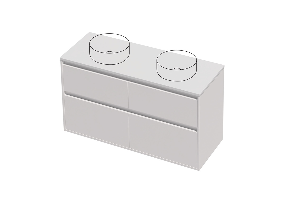 City Lite 46 - 1200DB Maxi Wall - 4 Drawer (Side by Side)