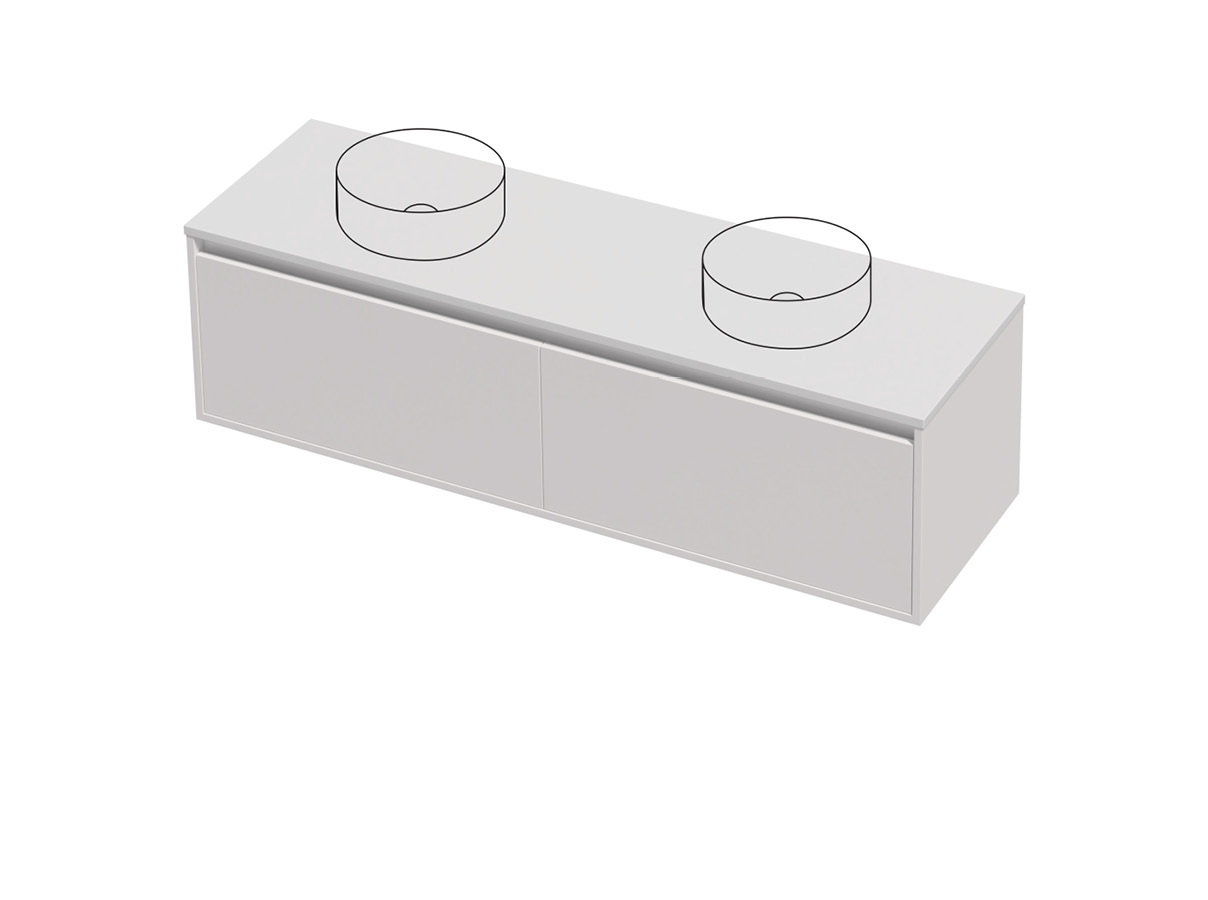 City Lite 46 - 1500DB Wall - 2 Drawer