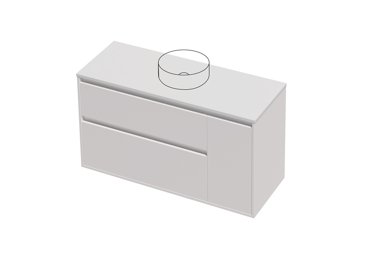City Lite 46 - 1200SB Maxi Wall - 1 Door 2 Drawer Left