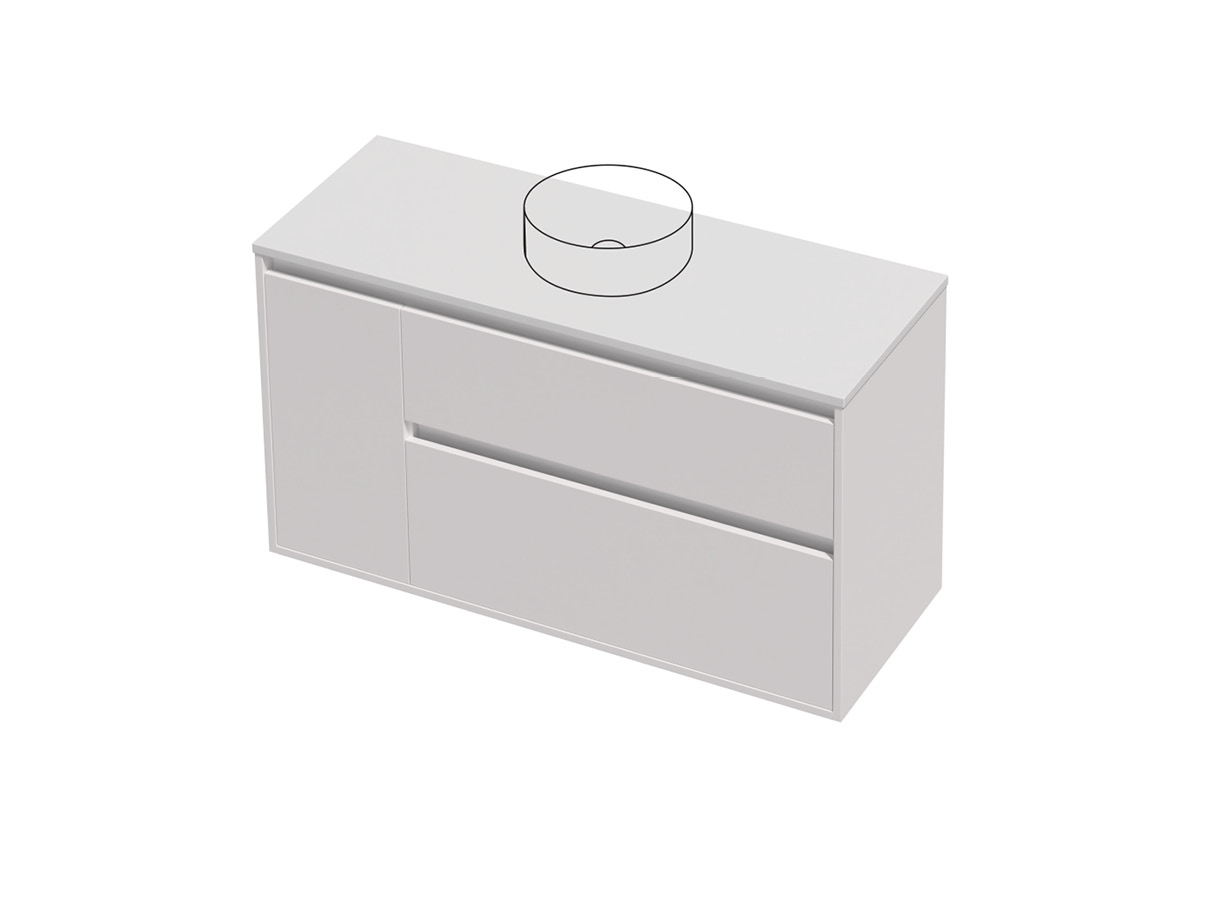 City Lite 46 - 1200SB Maxi Wall - 1 Door 2 Drawer Right