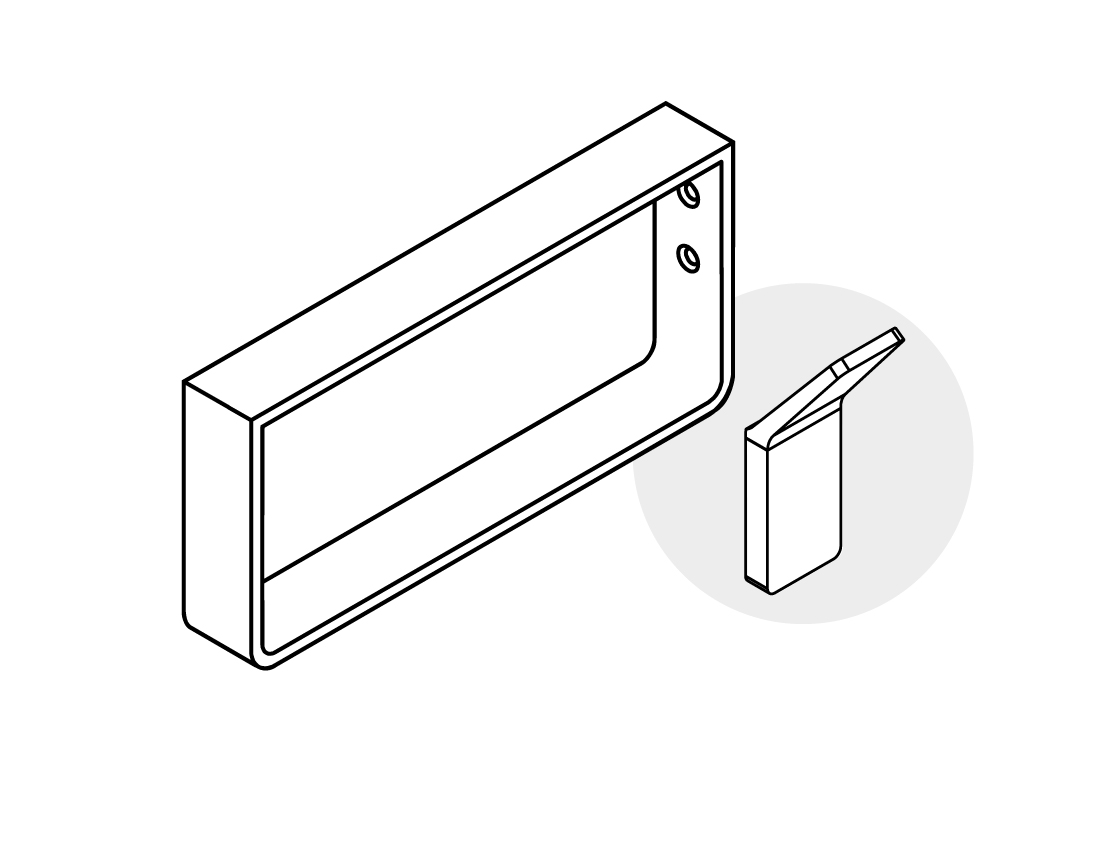 Towel Rail & Tela Hook (White)