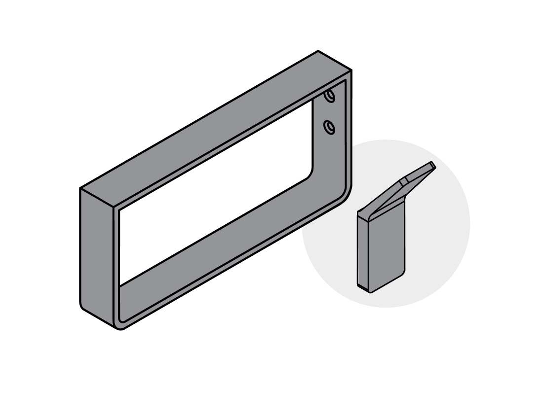 Towel Rail & Tela Hook (Chrome)
