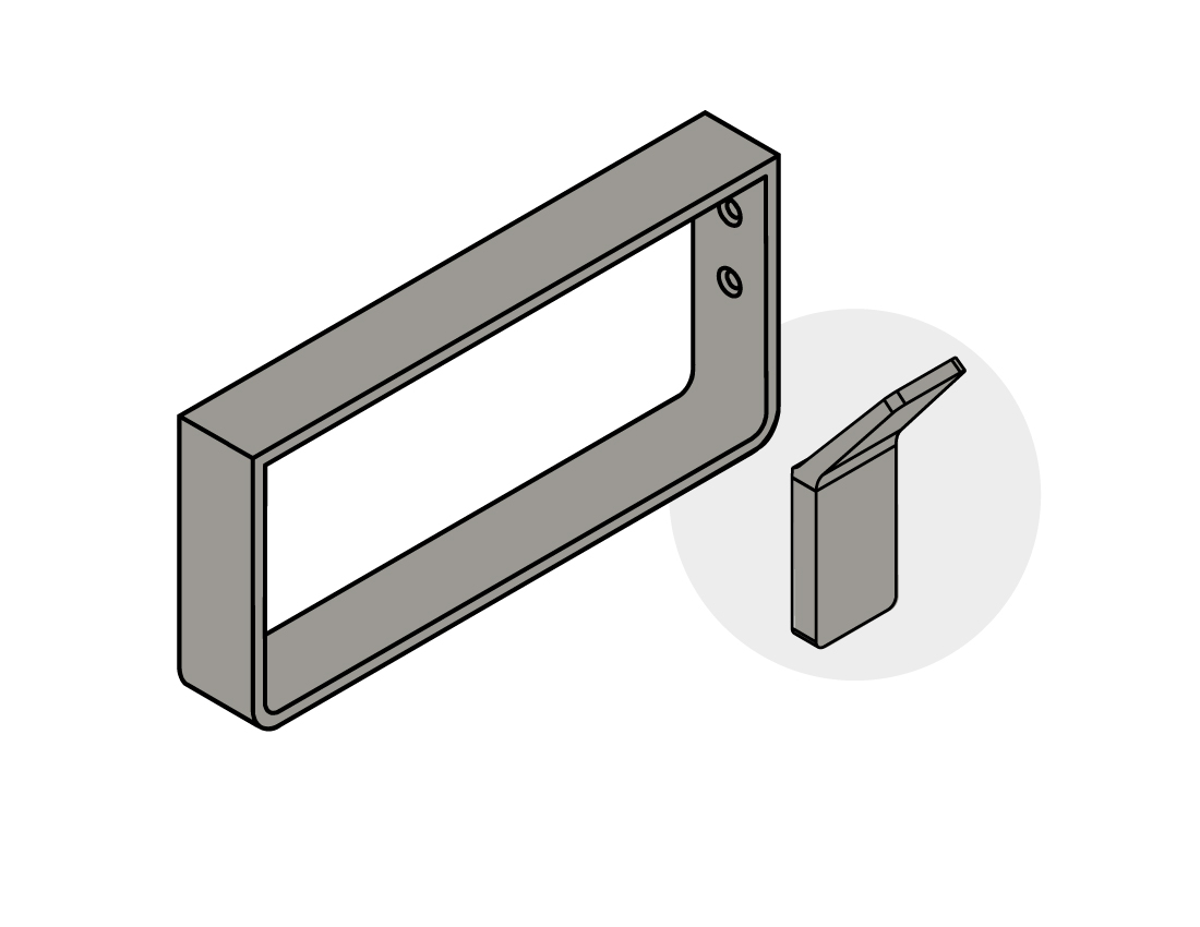 Towel Rail & Tela Hook (Brushed Nickel)