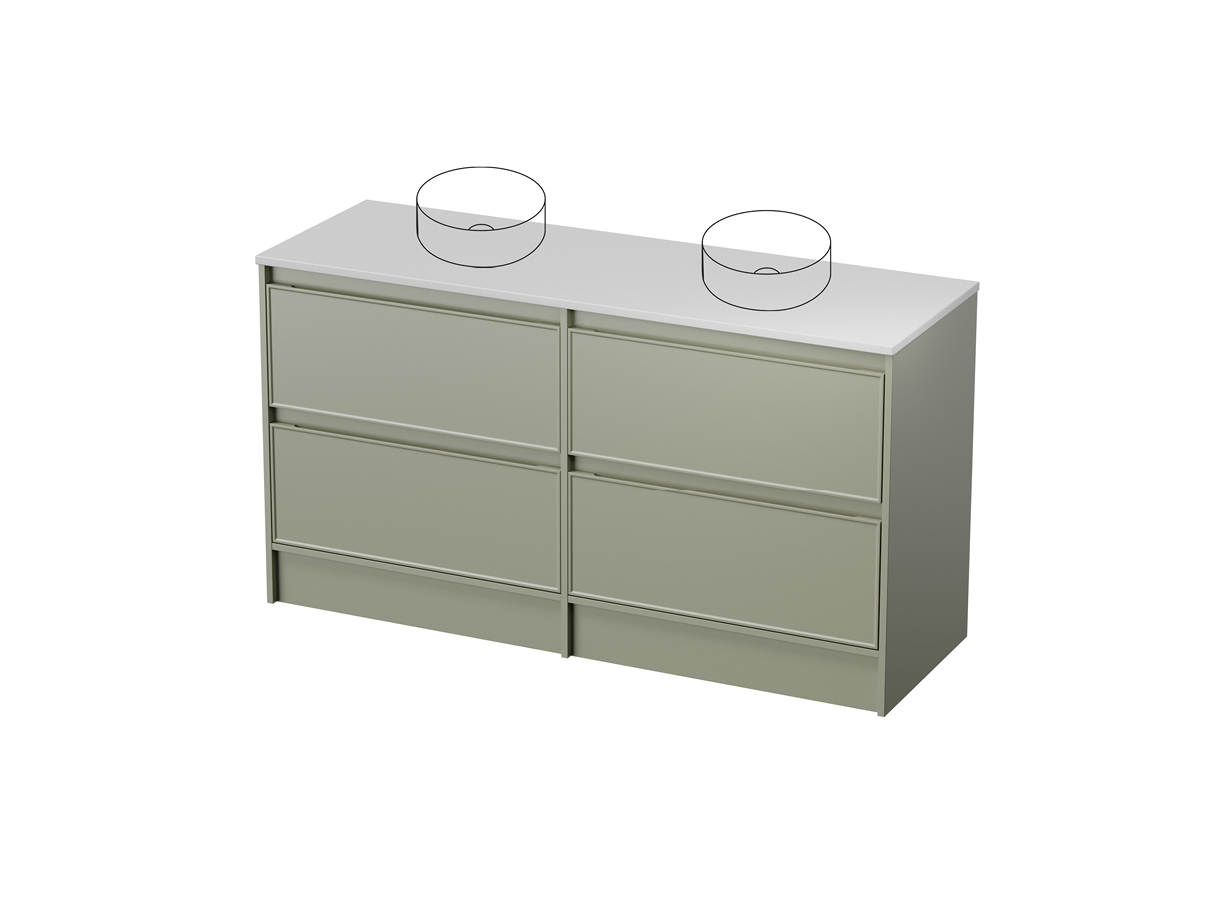 Fusion 50 - 1500DB Floor - 4 Drawer (Side by Side)