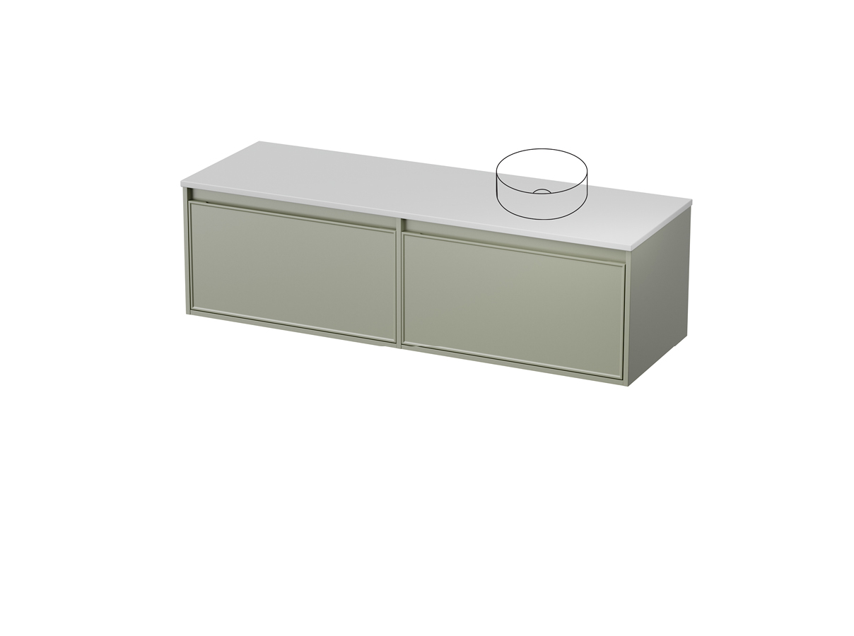Fusion 50 - 1500R Wall - 2 Drawer