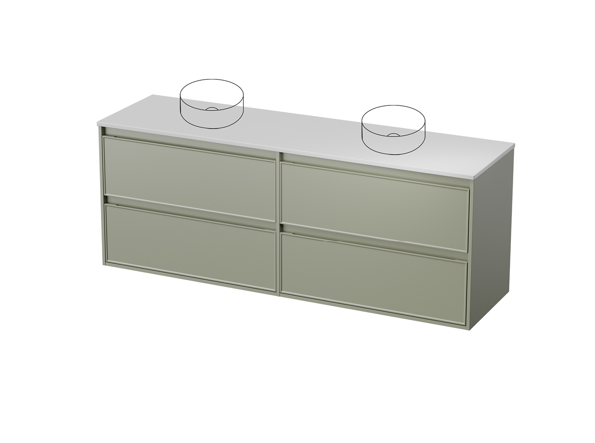 Fusion 50 - 1800DB Maxi Wall - 4 Drawer (Side by Side)