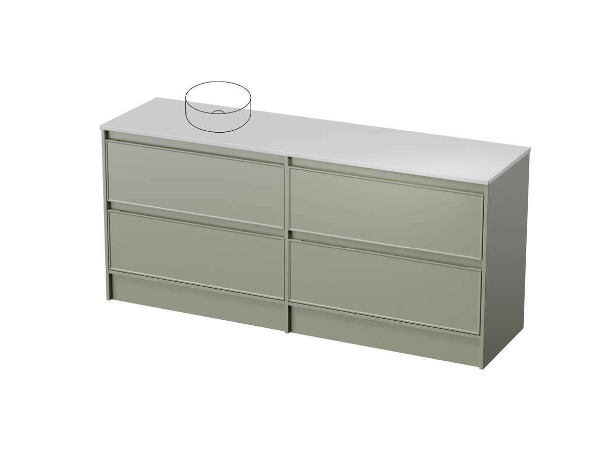 Fusion 50 - 1800L Floor - 4 Drawer (Side by Sid