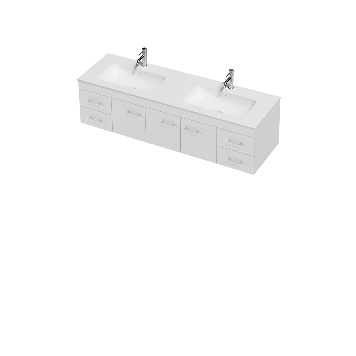 Riko 46 - 1500DB - Wall - 3 Door 4 Drawer