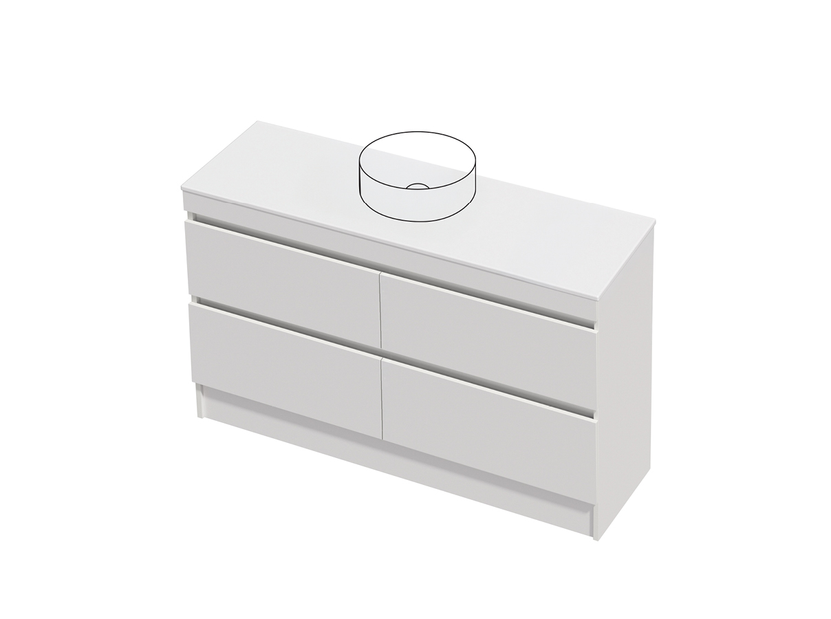 Lulu 46 - 1500SB Floor - 4 Drawer