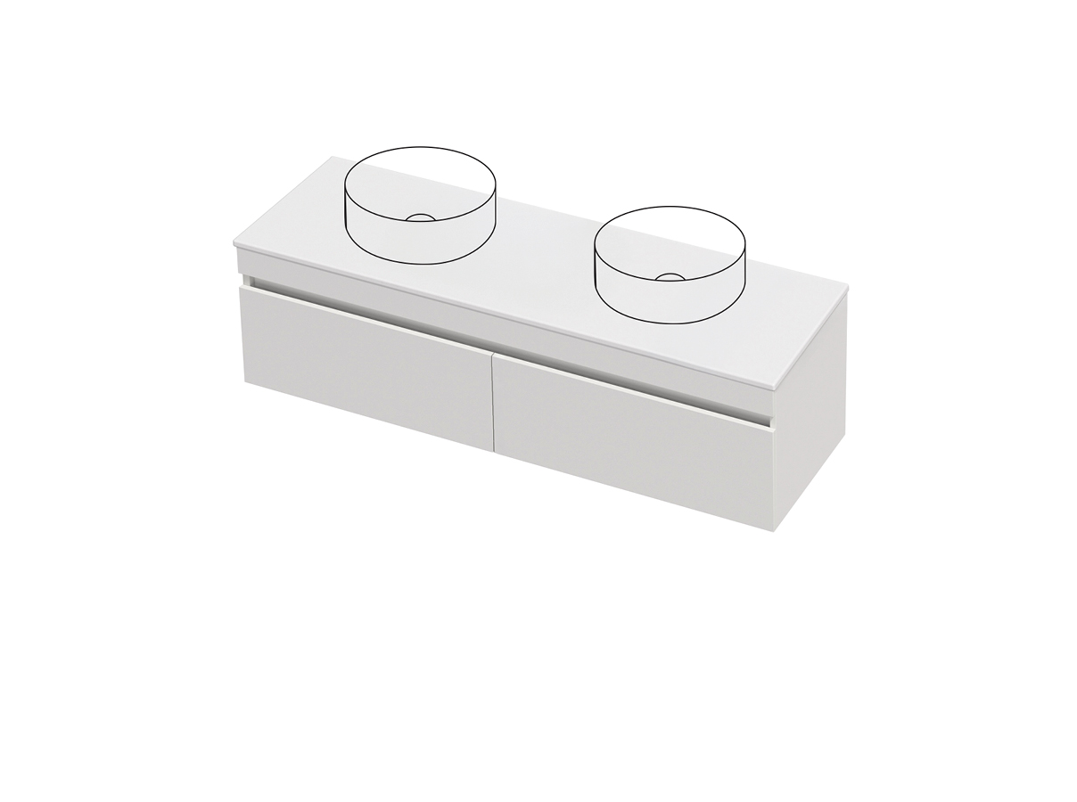 Lulu 46 - 1500DB Wall - 2 Drawer