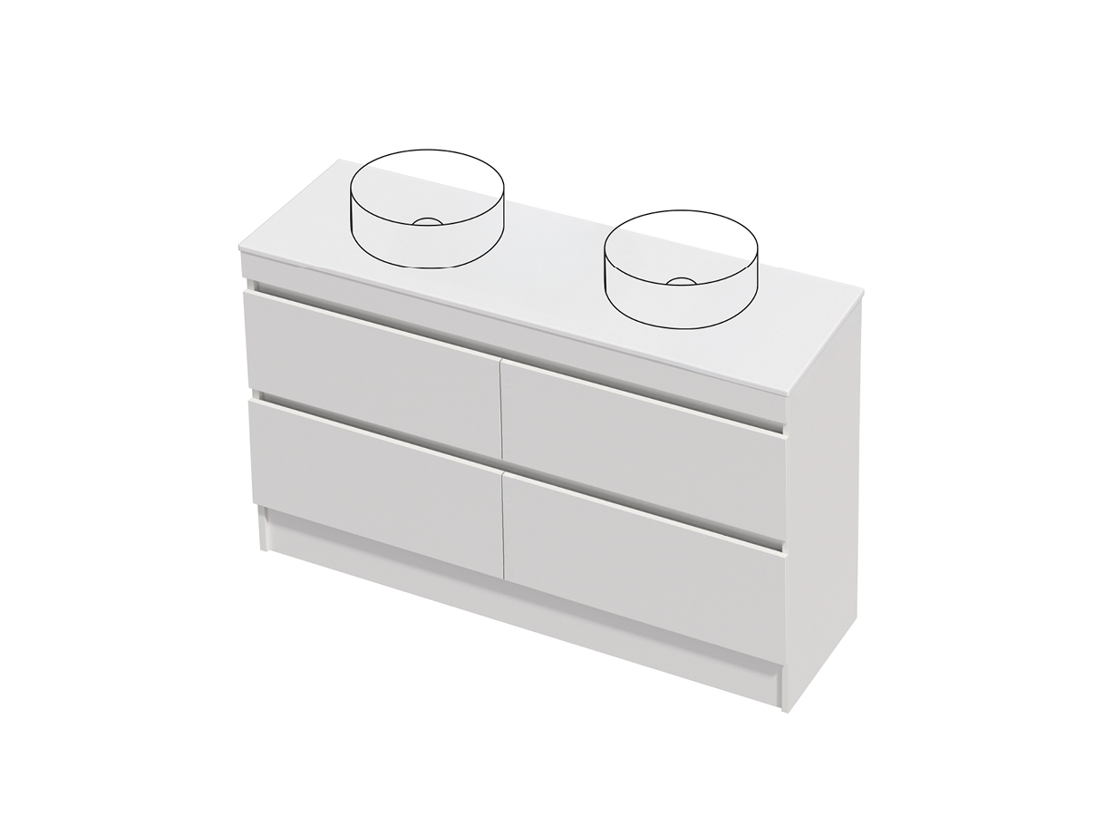 Lulu 46 - 1500DB Floor - 4 Drawer