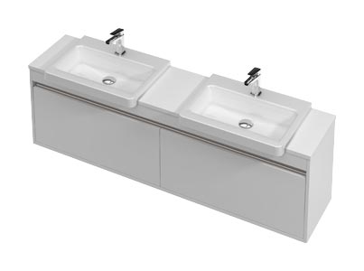 City 40 - 1600DB Wall - 2 Drawer