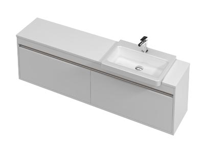 City 40 - 1600R Wall - 2 Drawer