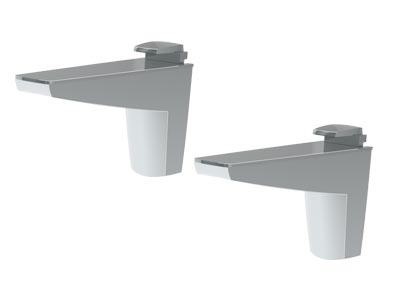 Moon Shelf Bracket Chrome - 2 Brackets