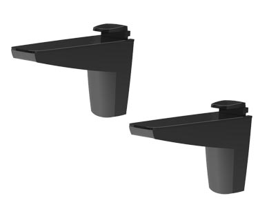 Moon Shelf Bracket Matte Black - 2 Brackets