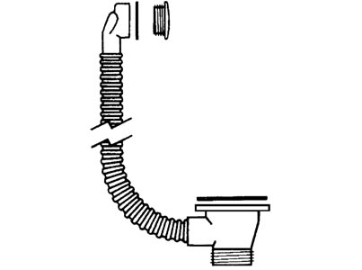 Delux Combination Waste / Overflow - for  Mineral Cast - overflow may be centred or offset depending on basin size