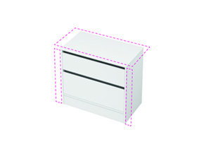 City 50 Wall to Wall - 901-1000 Floor - 2 Drawer