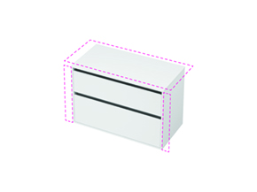 City 50 Wall to Wall - 1001-1100 Maxi Wall - 2 Drawer