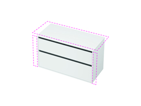 City 50 Wall to Wall - 1101-1200 Maxi Wall - 2 Drawer