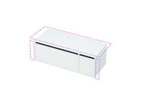 City 50 Wall to Wall - 1201-1300 Wall - 1 Door 1 Drawer