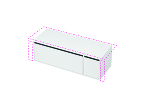 City 50 Wall to Wall - 1301-1400 Wall - 1 Door 1 Drawer