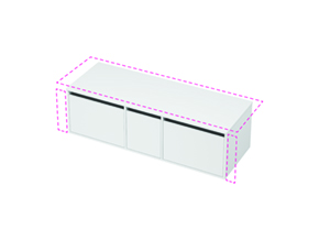 City 50 Wall to Wall - 1401-1500 Wall - 1 Door 2 Drawer