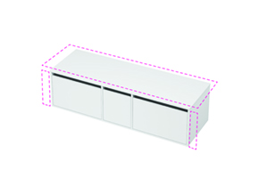 City 50 Wall to Wall - 1501-1600 Wall - 1 Door 2 Drawer