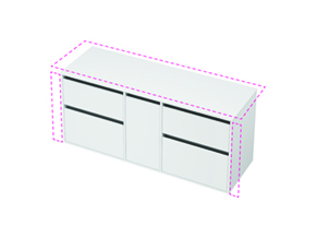 City 50 Wall to Wall - 1501-1600 Maxi Wall - 1 Door 4 Drawer