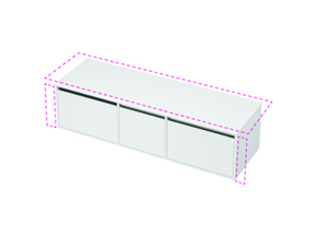 City 50 Wall to Wall - 1601-1700 Wall - 1 Door 2 Drawer