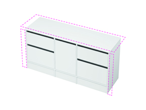 City 50 Wall to Wall - 1601-1700 Floor - 1 Door 4 Drawer